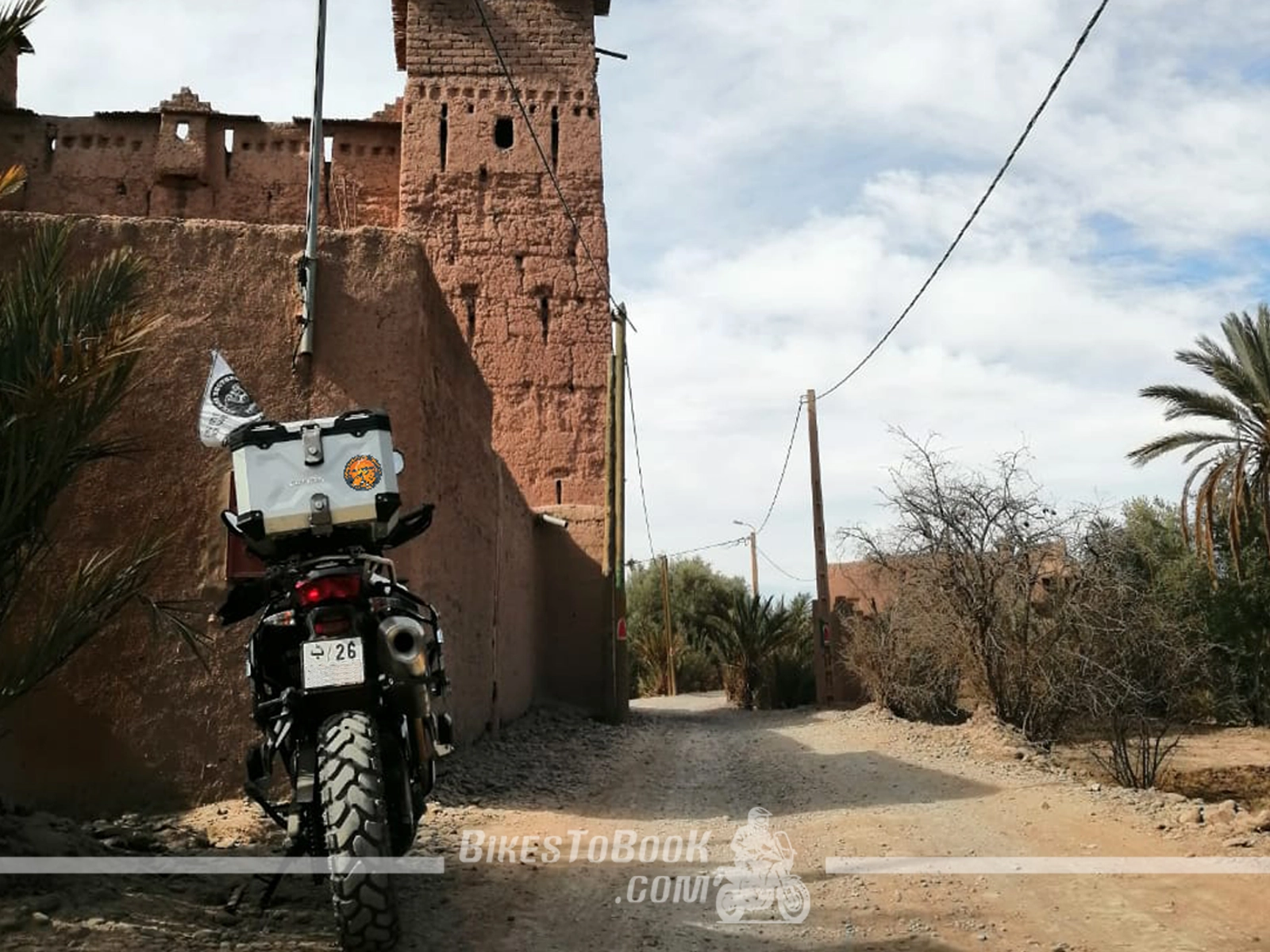 Rider exploring the Atlas Mountains after renting a motorbike in Morocco