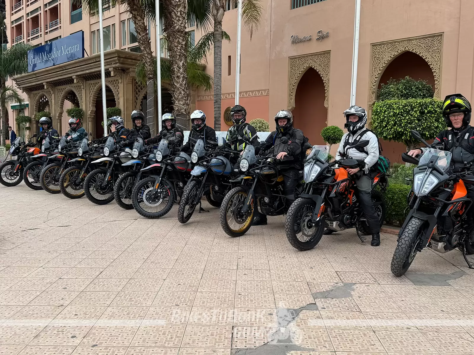 Motorcycle rental fleet at Bikes To Book in Marrakech